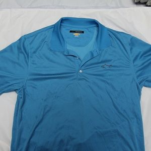 Greg Norman Blue Trim Play Dry Golf POLO SHIRT XL
